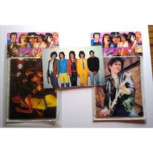 Rolling Stones Vintage Photo Stickers And Postcard Lot Mick Jagger Rock Music